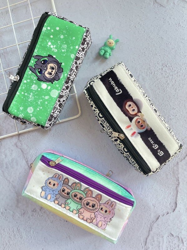 جامدادی سه زیپ مخمل